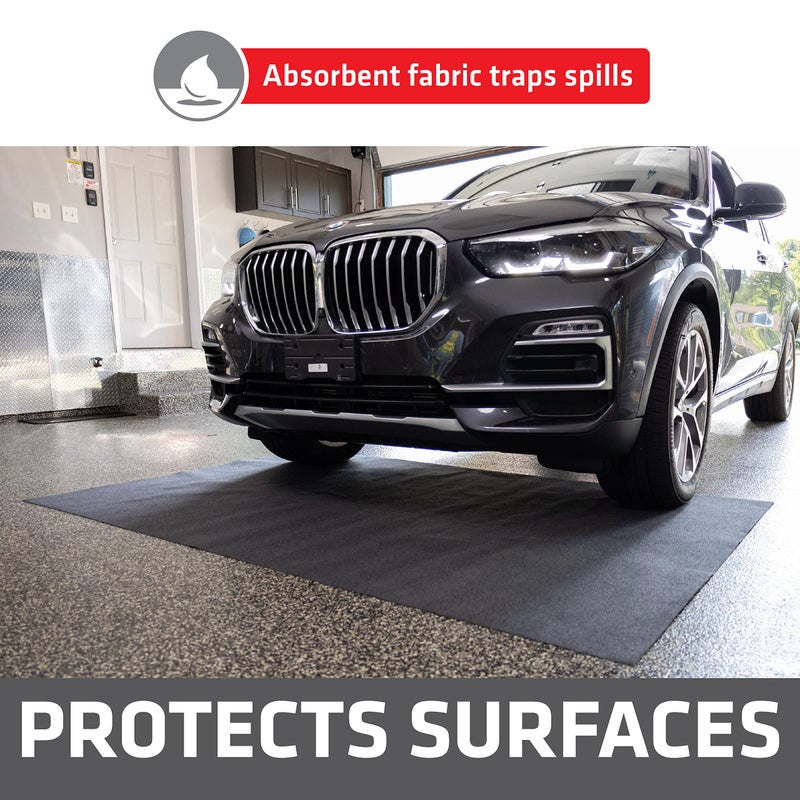 Drymate Premium Maintenance Mat Oil Spill Garage Floor Mat (60" x 72"), Absorbent, Waterproof, Contains Liquids, Protects Garage Surface or Driveway, Reusable, Washable, Durable (USA Made) - Image 2