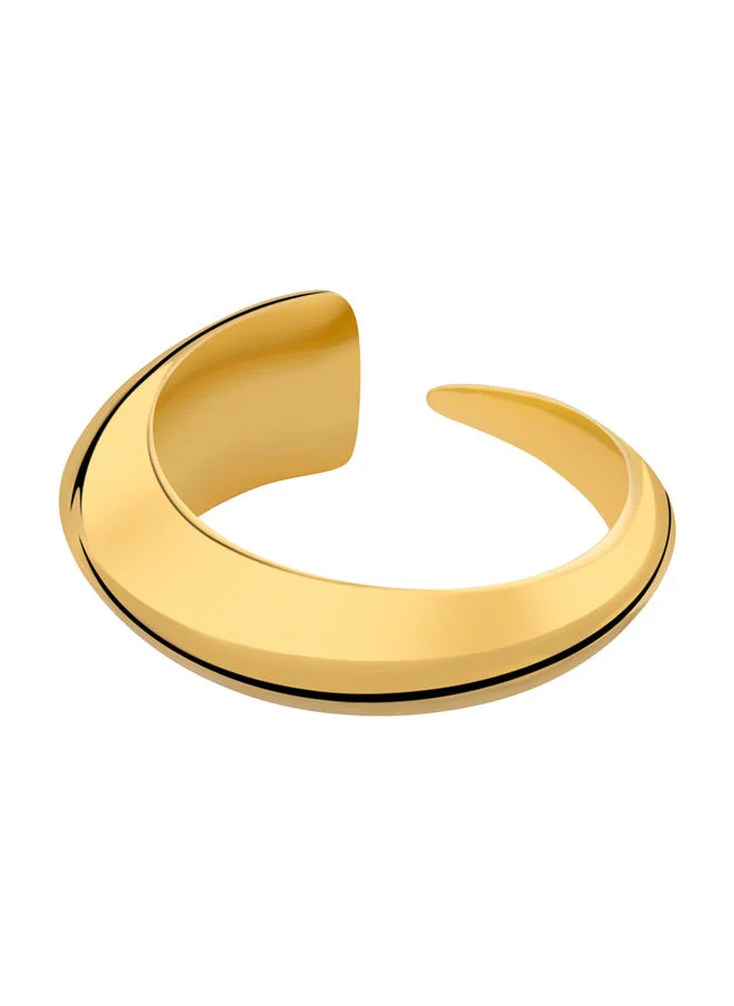 بوليس Talon Gold with White Crystal Ring For Women