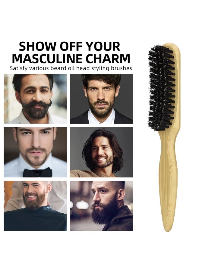 Beard and Brush with Soft Bristles Comfortable Grooming Tool for Men Facial Hair Care for Beards Brush - Image 2
