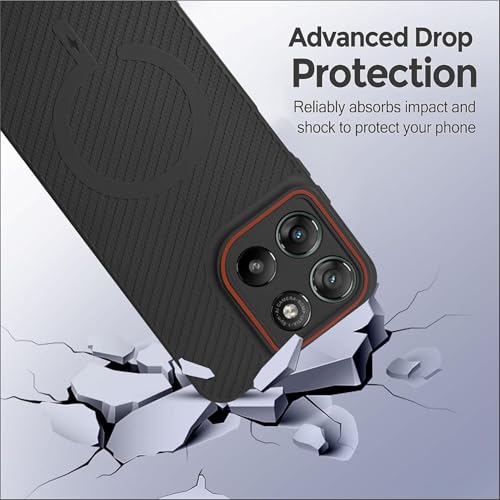SBMS غطاء خلفي SBMS لهاتف موتورولا موتو G67 باور / G57 باور 5G - غطاء سيليكون ناعم غير لامع مع تصميم نحيف | شعار ماج-سيف | مقاوم للصدمات | واقي كاميرا مع حافة حماية لهاتف موتو G67 باور (حلقة الكاميرا باللون الأسود) - Image 3