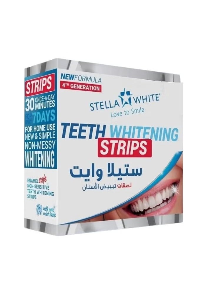 ستيلا وايت لصقات تبييض الأسنان – 28 قطعة | تركيبة فعالة وآمنة لابتسامة أكثر إشراقًا - Image 1
