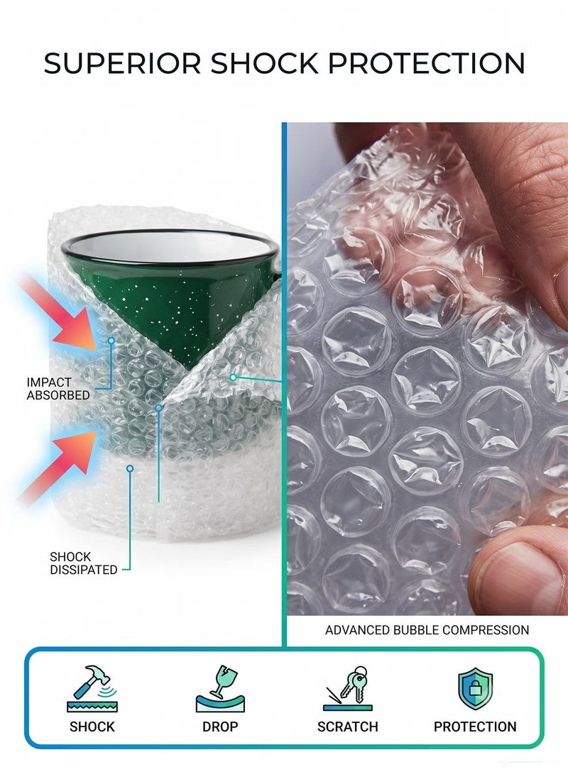 M-Smart Air Bubble Wrap Roll for Ultimate Protection Size 50cm x 25m - Plastic Roll Suitable for Safe Shipping and Moving Furniture Without Scratches - Image 5