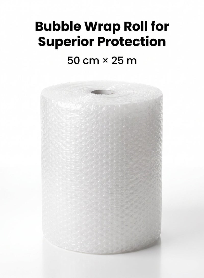 M-Smart Air Bubble Wrap Roll for Ultimate Protection Size 50cm x 25m - Plastic Roll Suitable for Safe Shipping and Moving Furniture Without Scratches - Image 1