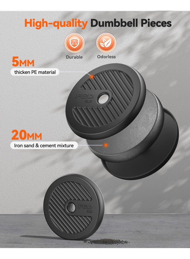 FEIERDUN Adjustable Dumbbells, 30lbs Free Weight Set with Connector, 4 in1 Dumbbells Set Used as Barbell, Kettlebells, Push up Stand, Fitness Exercises for Home Gym Suitable Men/Women - Image 3