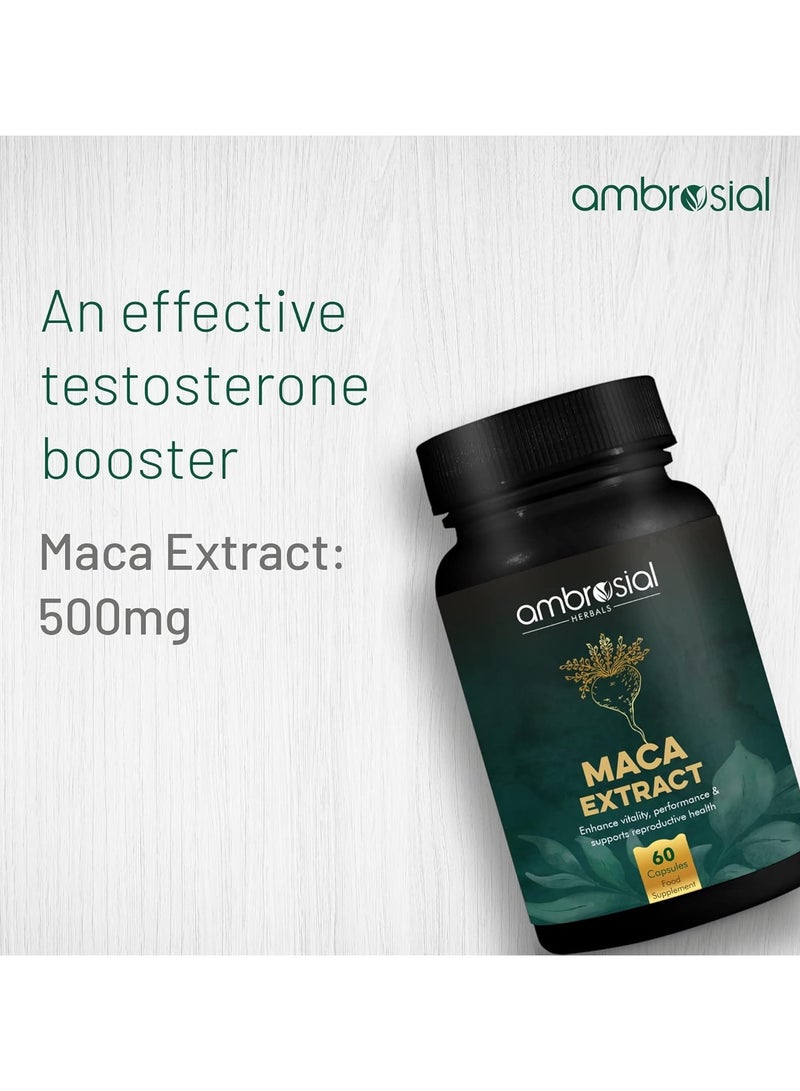 Ambrosial 500mg Maca Root Capsules for Men & Women 60 Capsules - Image 4