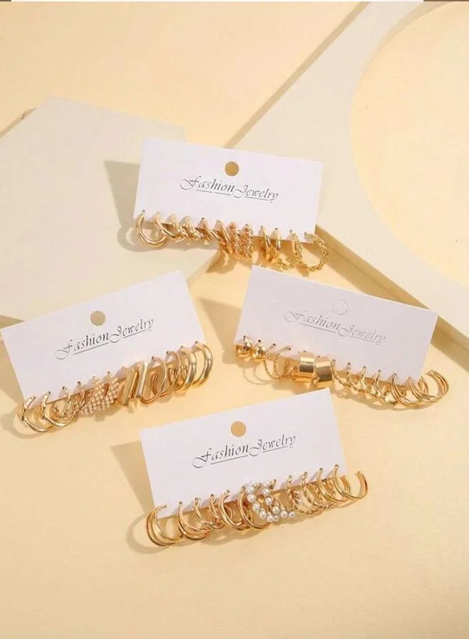 تايك تو Set of 24 - Embellished Hoop Earrings