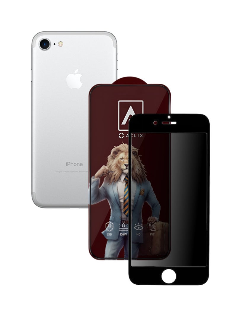 ACLIX Antistatic ESD Dustof Premium Quality High Definition Anti-Spy Privacy Tempered Glass Screen tector Designed For  iPhone 7 - Image 1