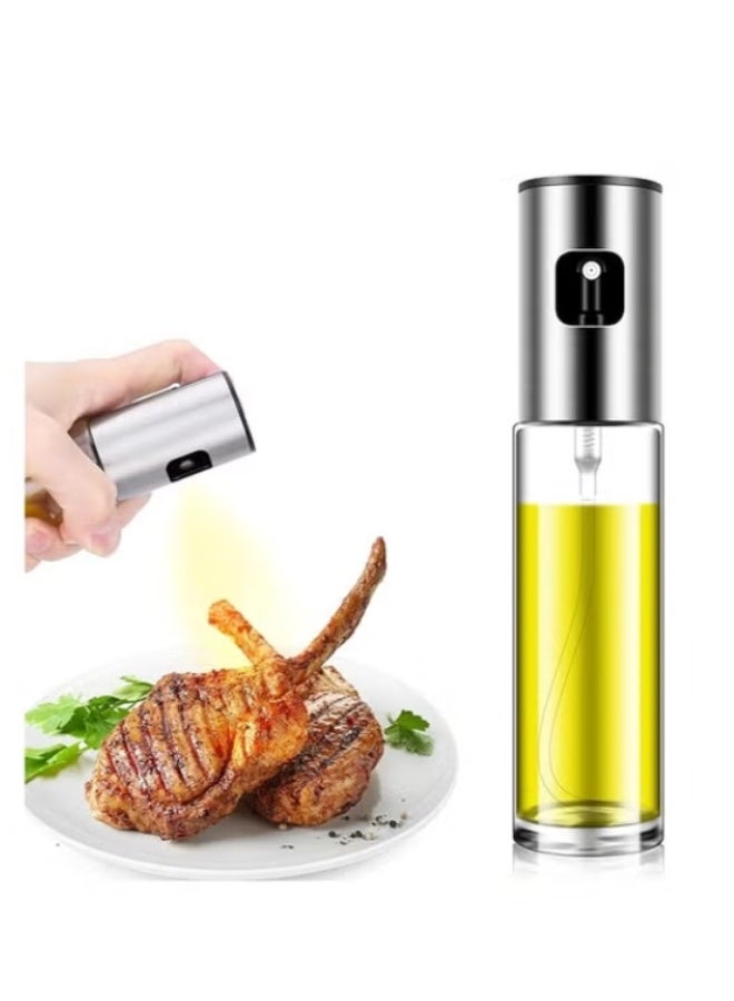 zoba Professional Glass Oil and Vinegar Sprayer - Healthy Oil Spray Dispenser for Cooking, Air Frying and Grilling with Precision Spray Valve and Stylish Stainless Steel Design. - Image 1