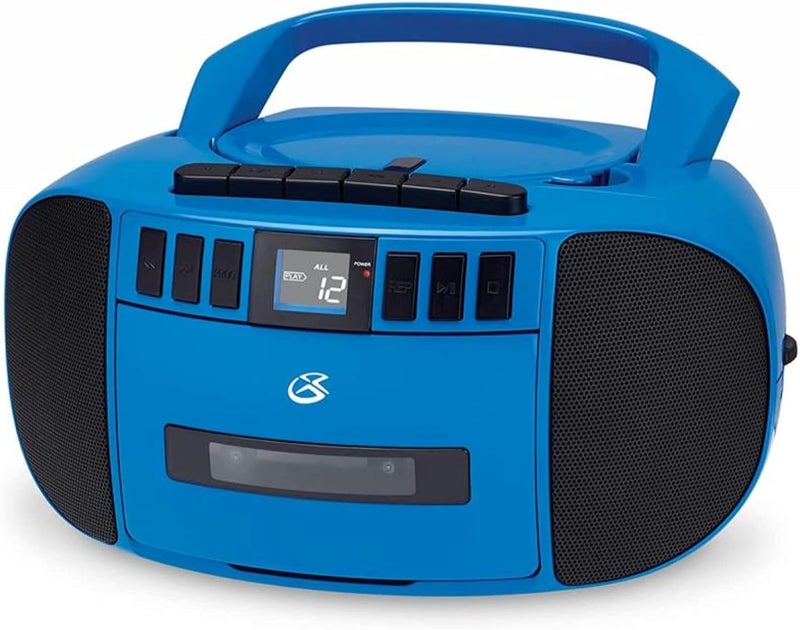 GPX BCA209BU Portable Am/FM Boombox with CD and Cassette Player, Blue - Image 2