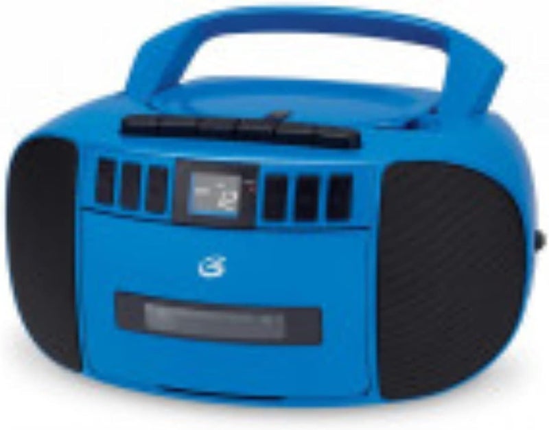 GPX BCA209BU Portable Am/FM Boombox with CD and Cassette Player, Blue - Image 3