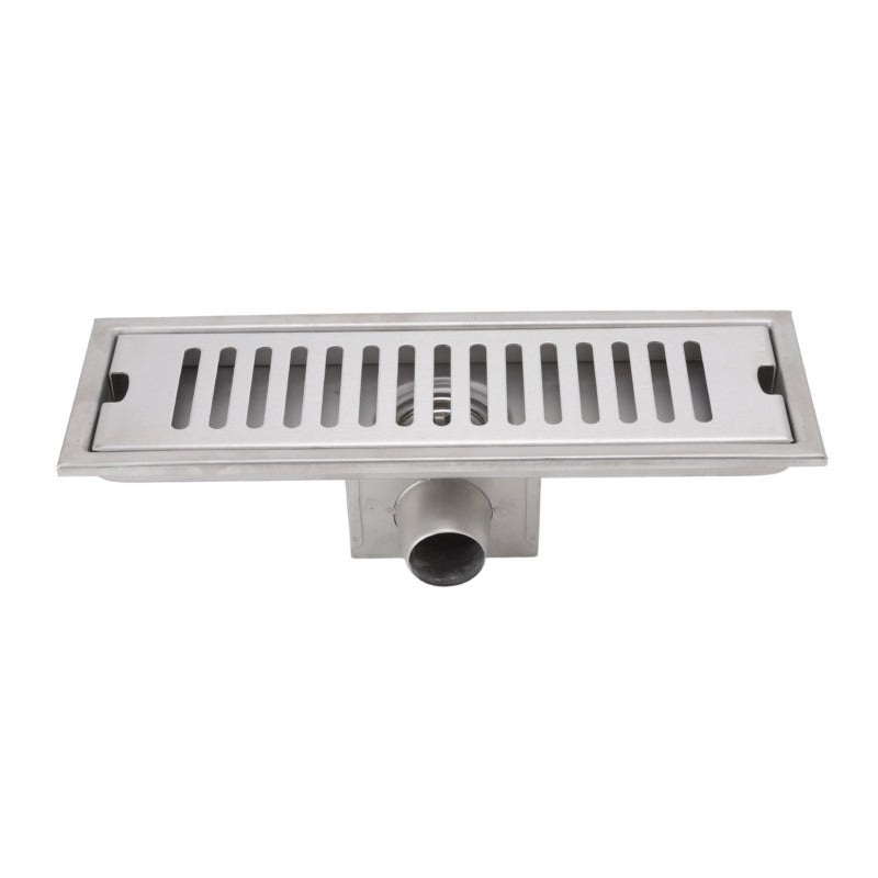 Linear Shower Drain: 30cm x 9.9cm 304 Stainless Steel - Quick Drainage Anti Clog Anti Odor Backflow Prevention Shower Floor Drain for Home Bathroom Kitchen Balcony Garage Basement - Image 4