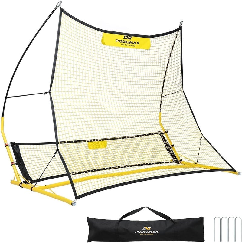 PodiuMax Soccer Rebounder 6x47ft Large Soccer Rebound Net 6x13ft Ground Pass Net Soccer Bounce Back for Kick Back Trainer Footwork Training with Carry Bag - Image 2