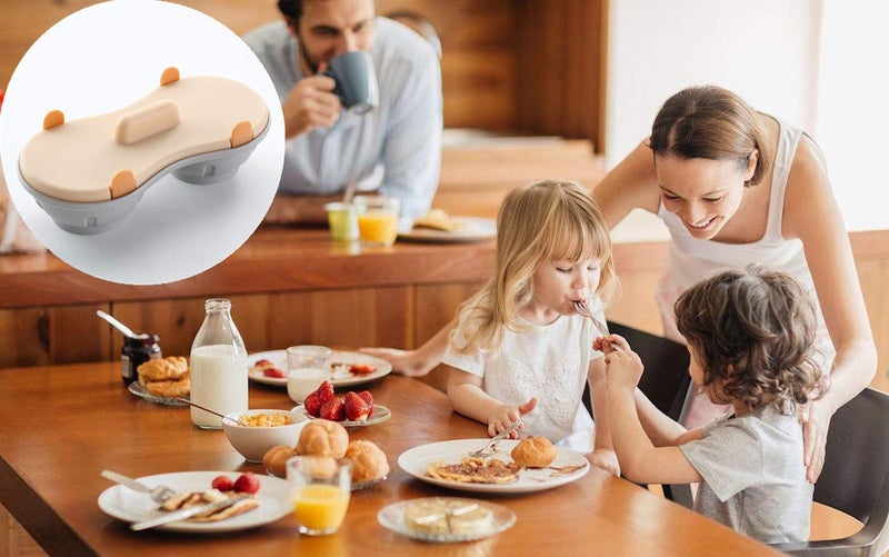 KICOFIT Microwave Egg Poacher, 2 Packs Poached Egg Cooker with Measure Cup, Dishwasher Safe BPA Free, Egg Maker Poached Egg Steamer Blue+Orange - Image 5