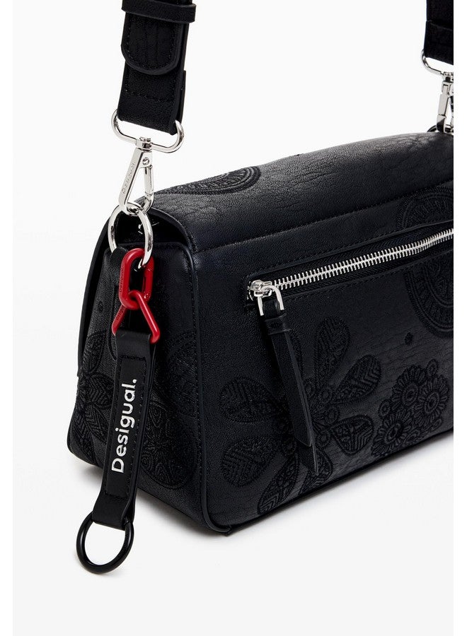 Desigual M Bag With Embroidered Flowers - Image 4