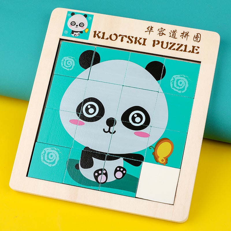 Wooden Digital Huarong Road Jignetboard Magnetic Three Kingdoms Huarong Road Classical Children'S Intelligence Unlocking Toy - Image 1