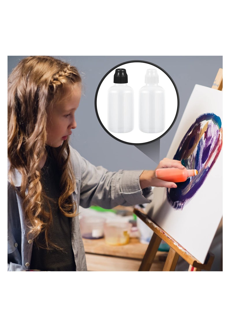 SYOSI - Paint Dabbers Bottles, Empty 2 Ounce Marker Bottle, White Black Refillable Graffiti Markers Mop, Sponge Tip Empty Squeeze Bottle Dauber Top applicator for Wooden Plastic Boards Cloth (6 Set) - Image 1