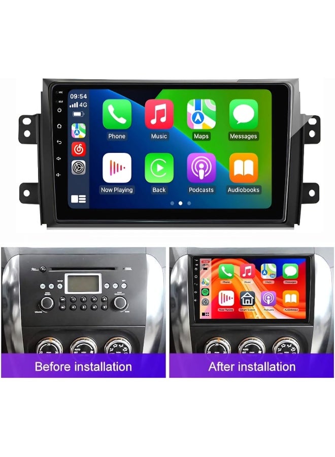فيريكس شاشة أندرويد للسيارة سوزوكي SX4 موديلات 2006-2013 | شاشة لمس 9 بوصة مع Apple CarPlay و Android Auto اللاسلكي | ذاكرة 4+32GB | نظام صوت DSP | كاميرا خلفية AHD | واي فاي | بلوتوث | واجهة سريعة - Image 2