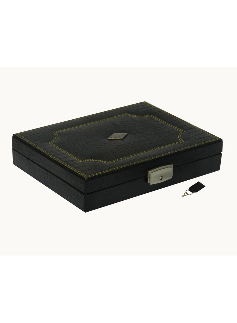 LAVERI LEATHER Laveri Genuine Leather Earring Box And Ring Organizer Storage Stud Tray Showcase Storage Case  - Image 2