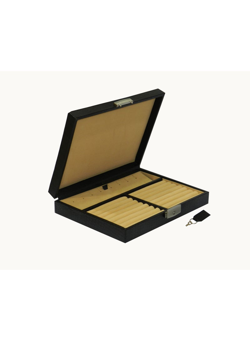 LAVERI LEATHER Laveri Genuine Leather Earring Box And Ring Organizer Storage Stud Tray Showcase Storage Case  - Image 4