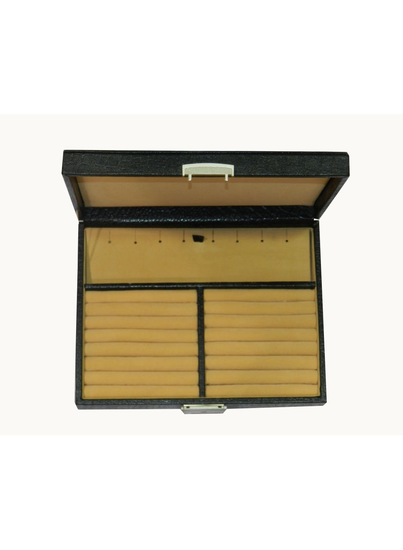 LAVERI LEATHER Laveri Genuine Leather Earring Box And Ring Organizer Storage Stud Tray Showcase Storage Case  - Image 3