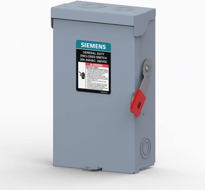 SIEMENS Siemens GNF221LLA 30Amp 2Pole 240V General Duty Max Series Safety Switch NonFusible Indoor 