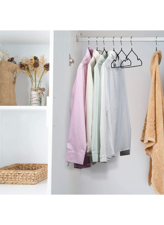HOUSE DAY - HOUSE DAY Metal Hangers Shirt Hangers Black Hangers 20 Pack Space Saving Hangers Clothes Hangers Rubber Coated Hangers Adult Hangers Heavy Duty Hangers Strong Anti-Slip Hangers Wire Hangers - Image 1
