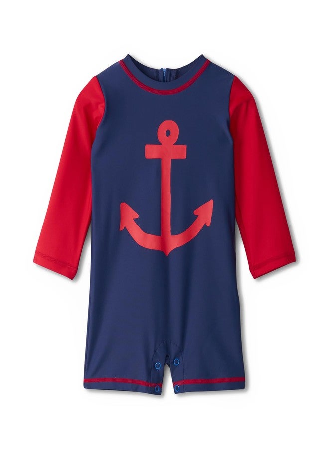 Hatley Baby Boy's One-Piece Rashguard, Nautical Anchor - Image 1