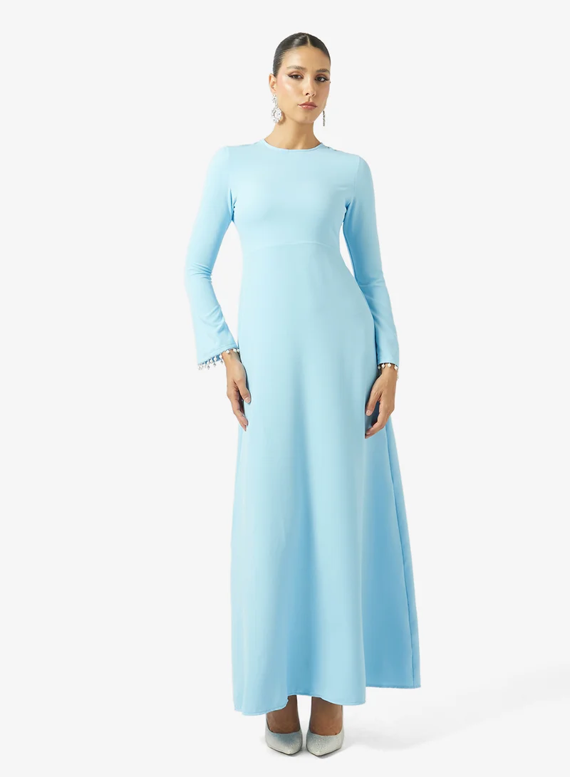Khizana  Cape Dress With Embellished Hem for Women | Best Price UAE