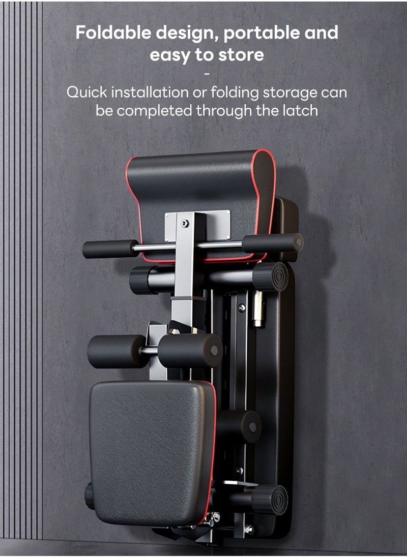 Folding Weight Bench Fitness 7 Backrest for Abdominal Dumbbells Weight Training Equipment