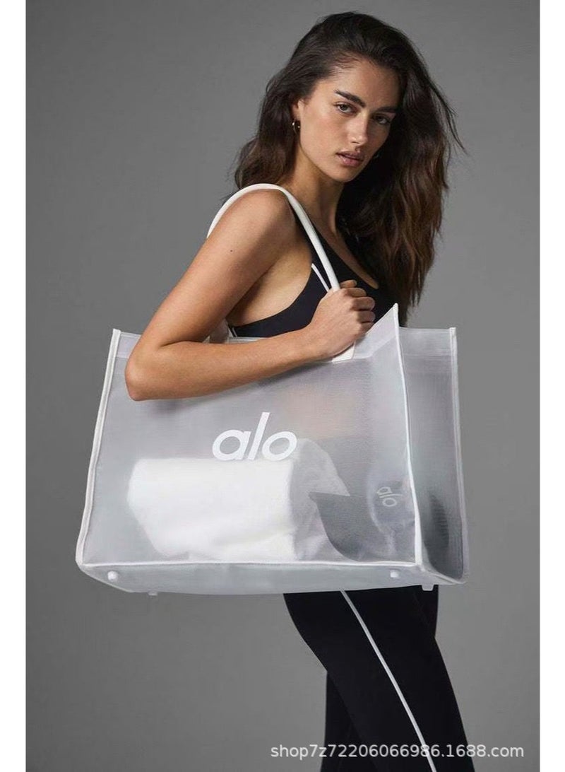 Alo Yoga Yoga Sheer Tote Bag White - Image 1