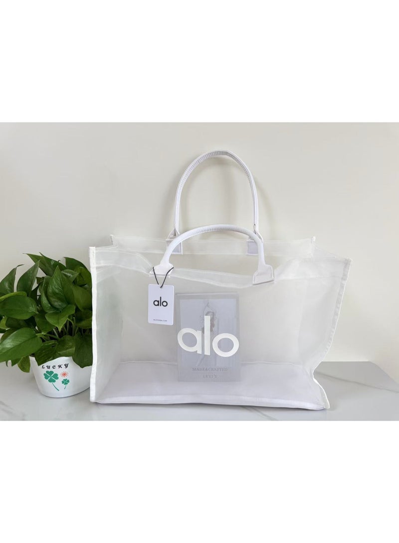Alo Yoga Yoga Sheer Tote Bag White - Image 2