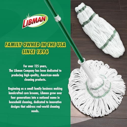Libman عبوة إعادة تعبئة ممسحة ليبمان تورنادو، رأس بديل مباشر لممسحة ليبمان ذات العصر الذاتي، قطن، قابلة للغسل في الغسالة، 3 عبوات - Image 4