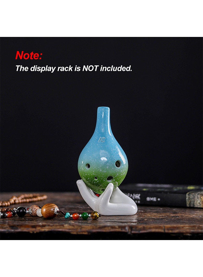 Generic 6 Holes Ceramic Ocarina Alto C Simple Starry Style Musical Instrument with Lanyard Music Score for Music Lover and Learner - Image 5