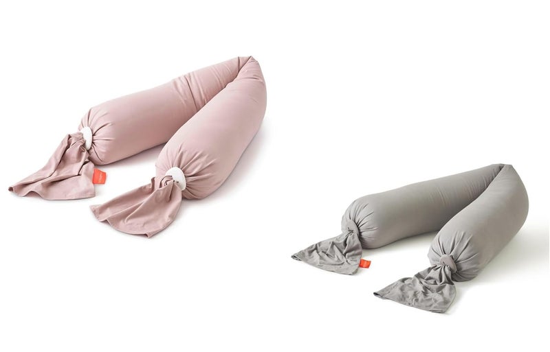 bbhugme Adjustable Pregnancy Pillow Bundle  Full Body Support for Side Sleeping  Adjustable Firmness and Shape  Removable Cover  Dusty Pink  Stone - Image 1