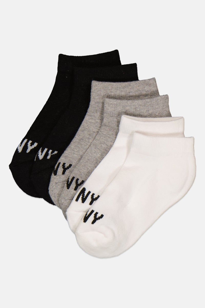 DKNY Kids Boy 6 Piece Crew Socks, Multicolor - Image 1