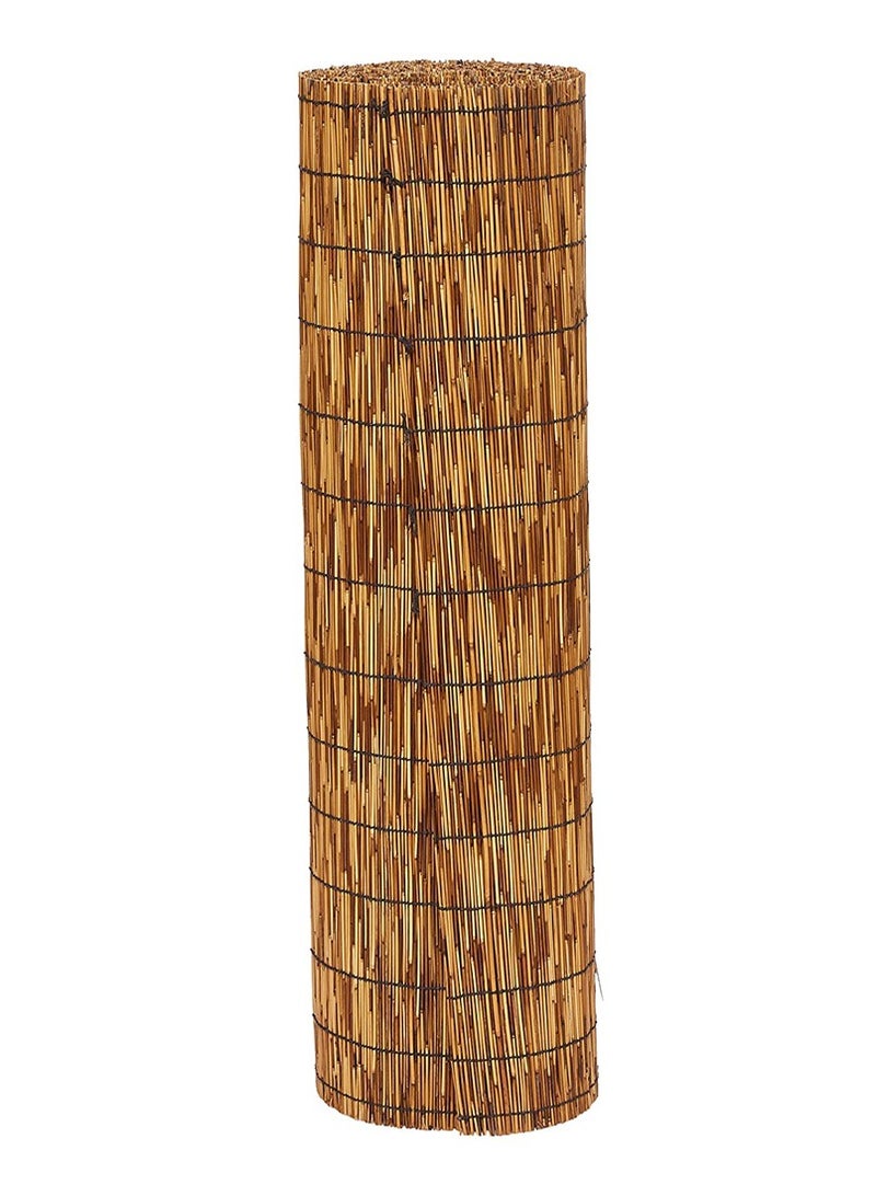 LINGWEI Natural Bamboo Blinds Window Curtain Privacy Screen For Outdoor Patios Light Filtering Hanging Blinds Beige 200x122cm - Image 1