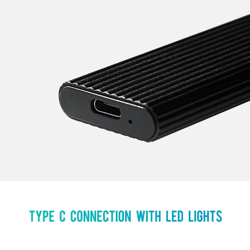 مُغلف القرص الصلب M.2 SATA NVME إلى USB 3.1 بروتوكول مزدوج 10 جيجابت في الثانية بسكل من سبائك الألومنيوم لا حاجة لتثبيت برامج التشغيل - Image 3