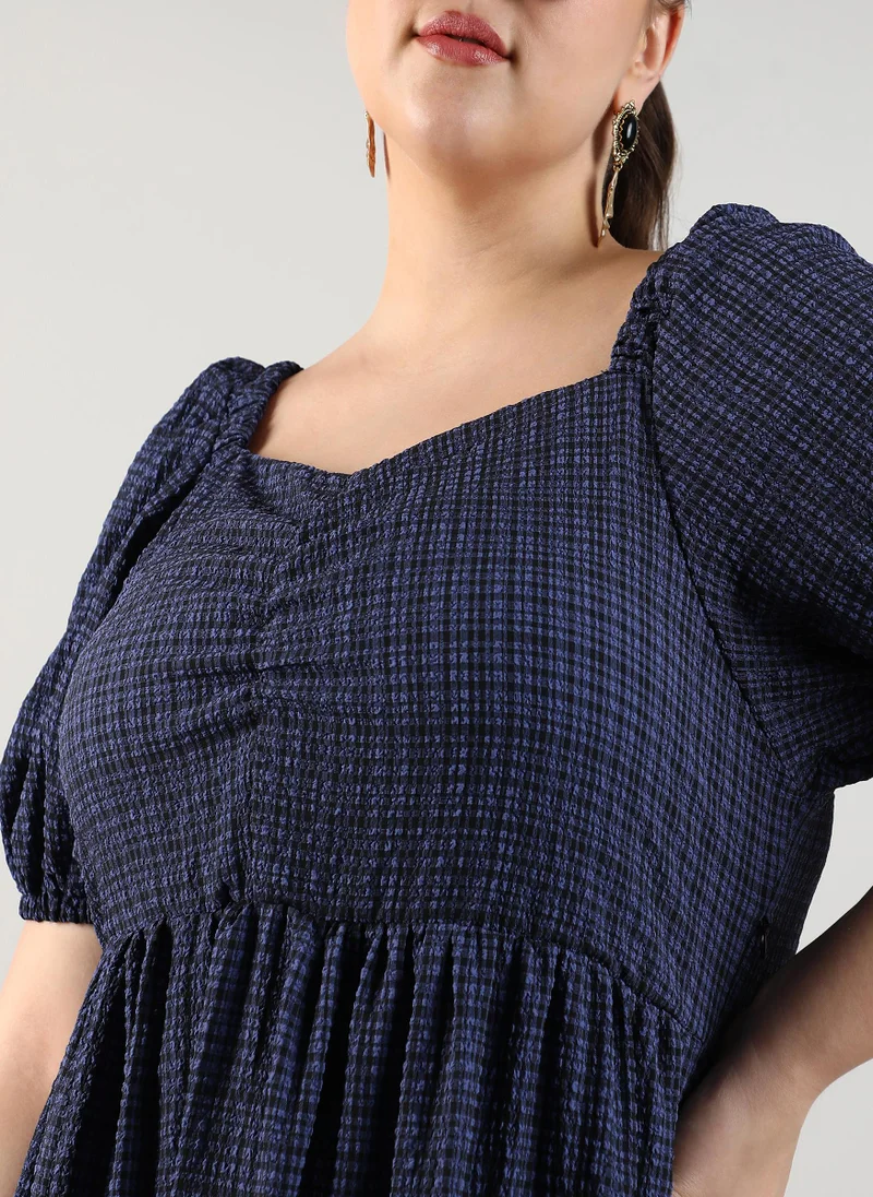 Instafab Plus Three-Tier Dress