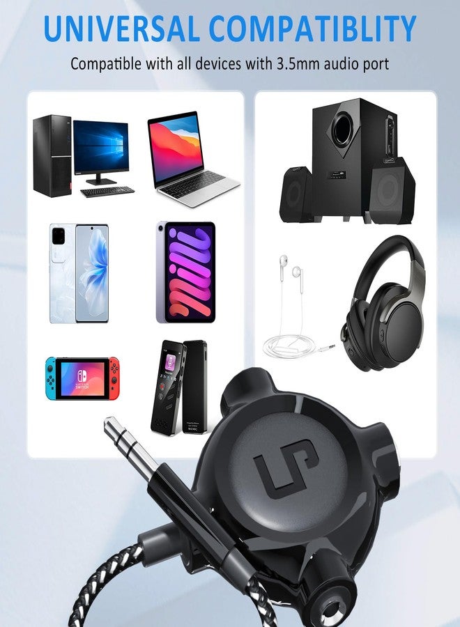 LP Headphone Splitter, Nylon-Braided 3.5mm Audio Stereo Splitter, Male to 3 Female Ports for MacBook, Mac, iPad, iPhone(≤6), iPod, Tablet, Laptop, PC, Earphone, Kindle, MP3 Player, Speaker & More - Image 3