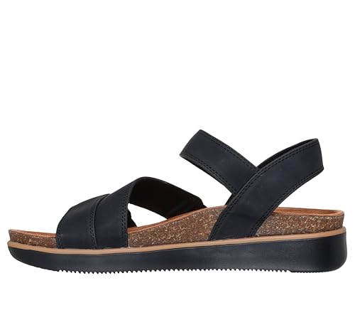 SKECHERS صندل سكيشرز النسائي المريح المرتفع، أسود 8 م - Image 2
