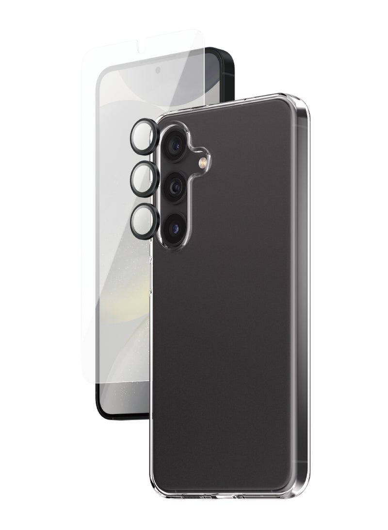 PanzerGlass آمن. من PanzerGlass® عبوة 3 في 1 لهاتف Samsung Galaxy S24 | حافظة TPU، واقي شاشة، واقي عدسة الكاميرا - Image 2