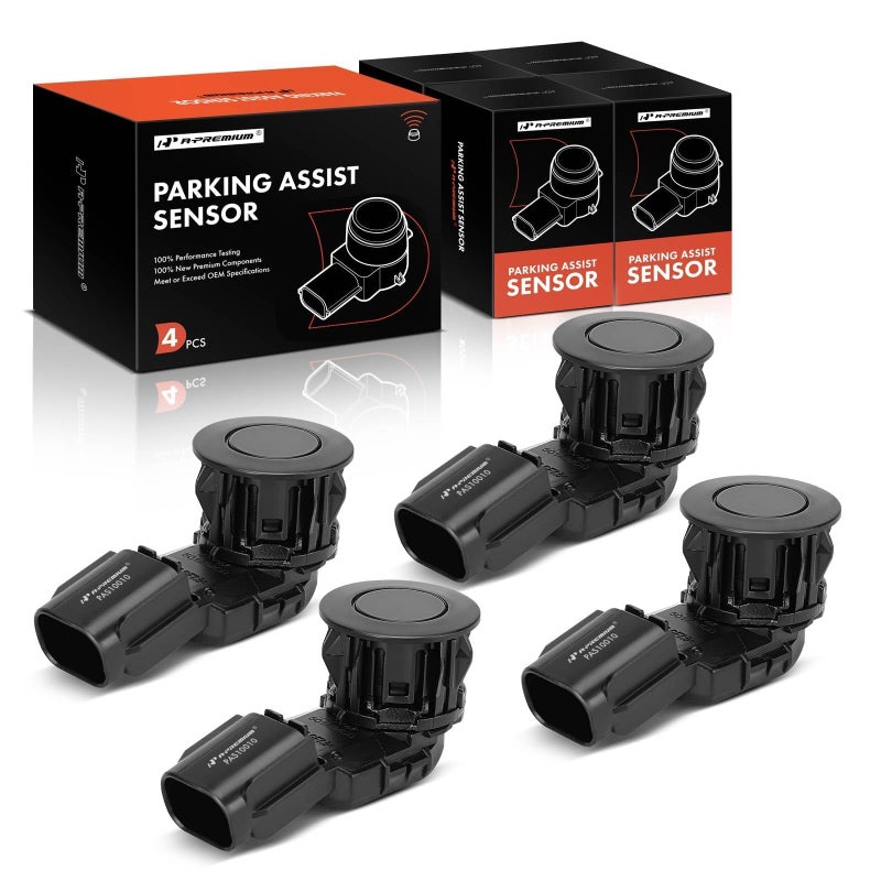 A-Premium 4-Pc Reverse Backup Parking Assist Sensor Compatible With Select Toyota Models - Rav4 2014-2018  Tacoma 2015-2022  Tundra 2014-2021  Replace# 89341-0C010  89341-0C020 - Image 1
