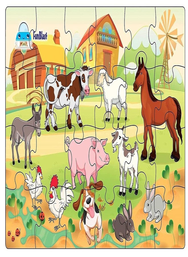 FunBlast Pet Animal Jigsaw Puzzle for Kids Jigsaw Puzzle for Kids of Age 3-5 Years 24 Pcs (Multicolor, Size 30X22 cm) - Image 1