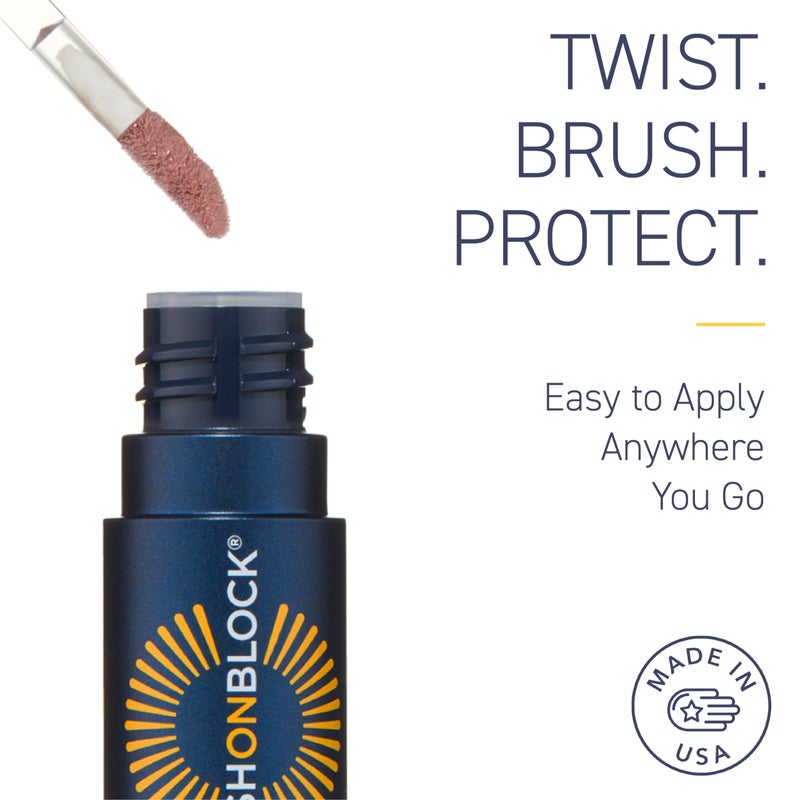Brush On Block Sun Shine Protective Lip Oil SPF 30, Mineral Protection from UVA/UVB & Blue Light, Hydrating, Cruelty-Free, Gluten-Free, & Vegan, Fig - Image 4