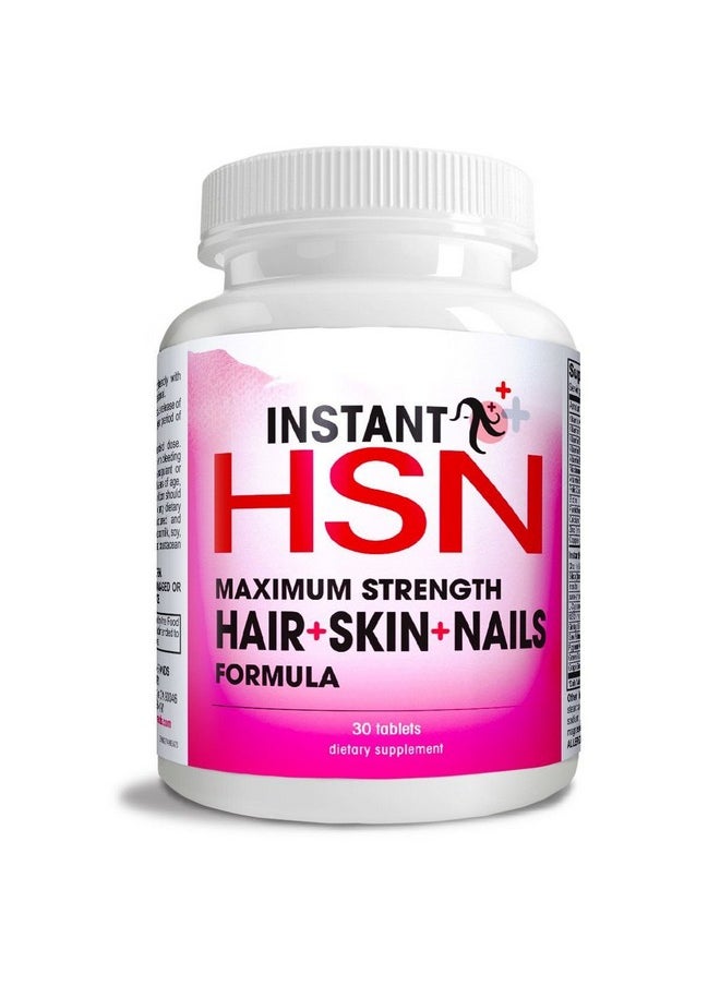 Instant Brands - Instant Hsn Allnatural Hair Skin And Nails Strengthening Formula Maximum Strength Purest Biotin Hair Growth Supplement Complete Blend Of Daily Hair Skin And Nails Supplement. - Image 1