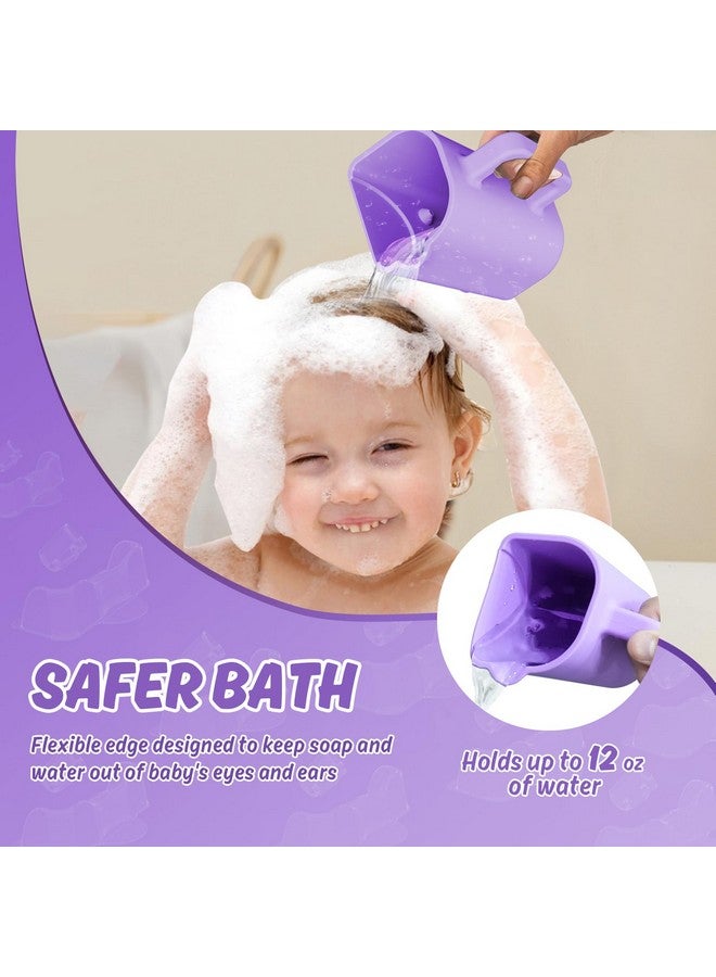 SHGMEET Silicone Portable Hair Wash Basin with Rinse Cup for Children, Toddlers, Kids, Teens and Elderly, Hair Washing Basin for use on Bathtub or Sink, Tear-Free Shampoo Bowl for Children (Purple) - Image 4