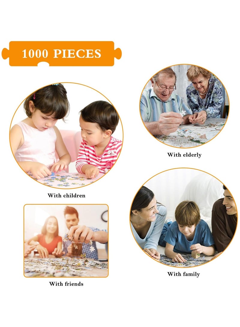 1000 pieces of puzzle,garden restaurant theme,challenge puzzle - Image 5