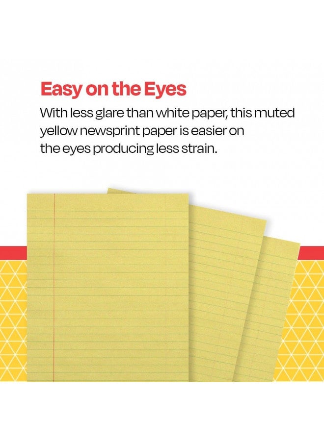 School Smart Newsprint Paper with Red Margin, 8 x 10-1/2 Inches, Yellow, 500 Sheets - 085235 - Image 2