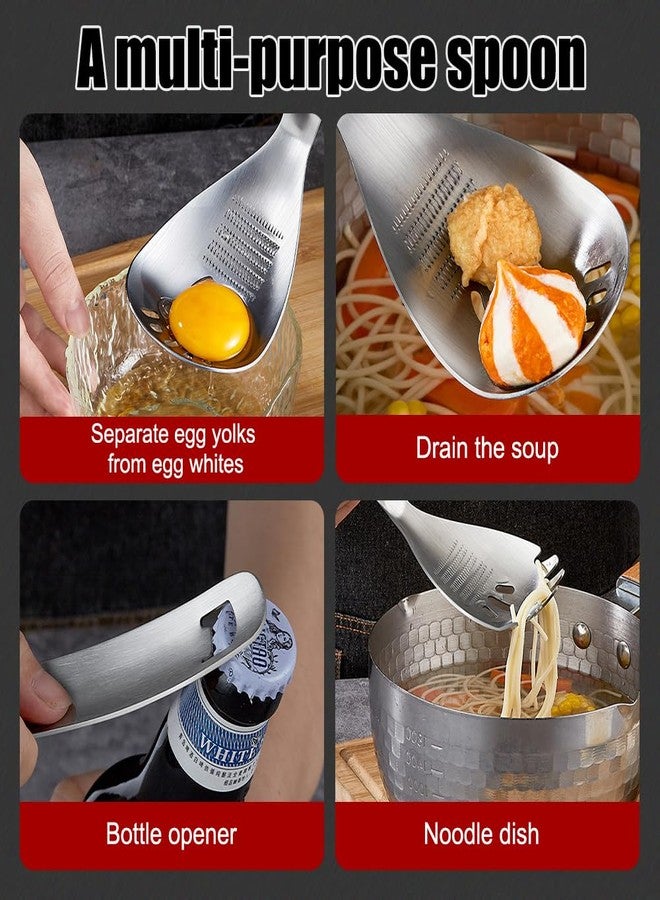 DONGKER Multipurpose Grinding Spoon,304 Stainless Steel Garlic Ginger Crusher Spoon Reverse Grinding Design for Home Kitchen Utensil - Image 2