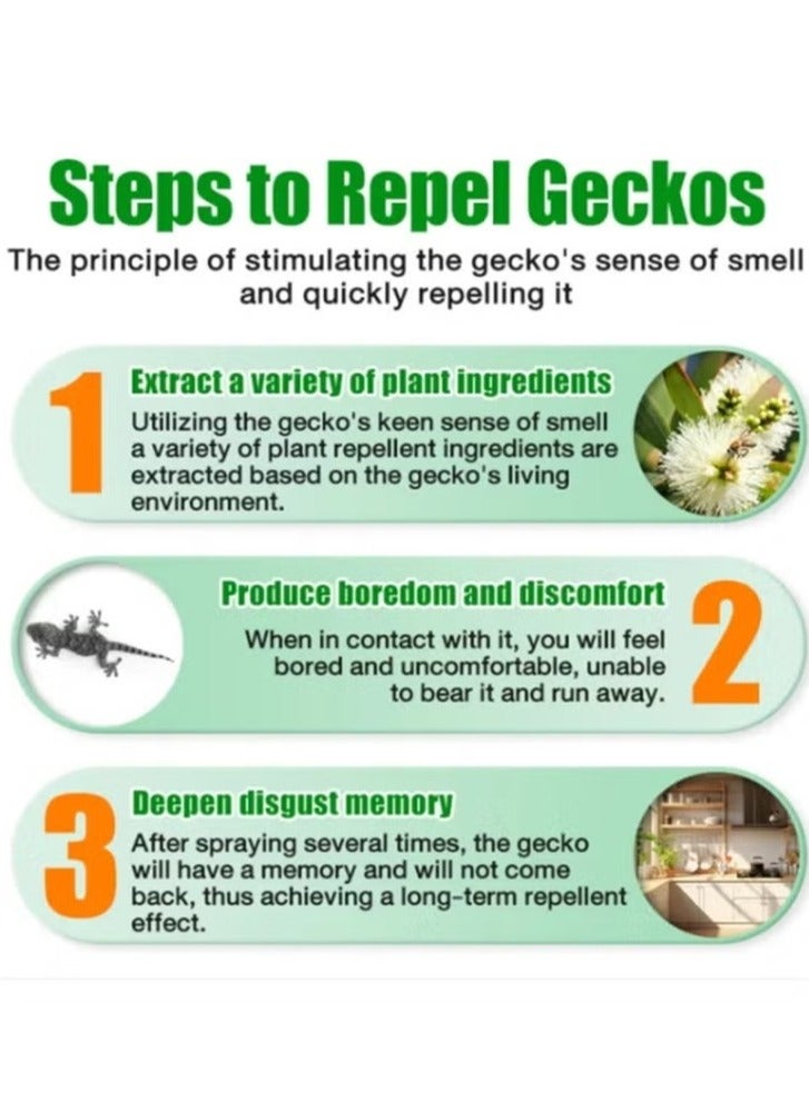 جيكو بخاخ طارد للوزغ - تركيبة تدوم طويلاً، يطرد الوزغ والآفات بفعالية، مناسب للمنزل/المطبخ، مناسب لمجموعة متنوعة من طاردات الحشرات (العناكب والصراصير والنمل)، سهل الرش - 300 مل - Image 3